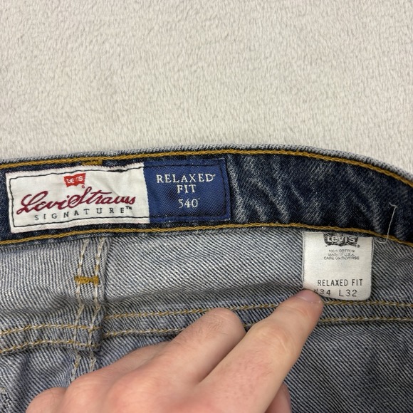 Vintage Levis Jeans Mens 34x32 Blue Denim 540 Relaxed Fit Tapered Made In USA - Picture 6 of 14